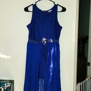 Disney Descendants girls romper dress. Size XL. Navy blue.